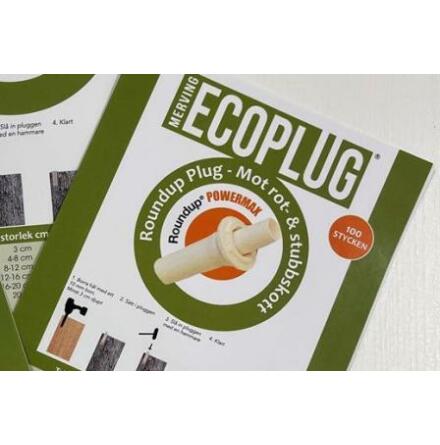 NYA Ecoplug 100-pack 10 mm med Glyfosat  ( Fri Frakt )
